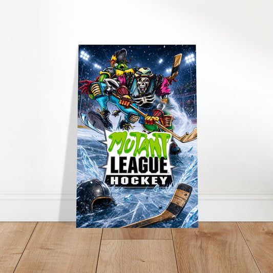 Mutant League Hockey Poster – Skeleton Warrior Ice Sport Art Wall Art Decor 2