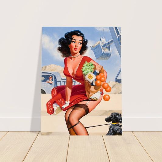 Art Frahm Slip Tease 1953 Poster – Vintage Pin-Up Beach Wall Art Decor 2