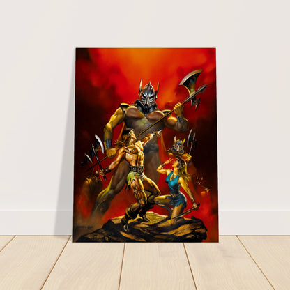 Boris Vallejo Onslaught 1991 Poster – Fantasy Warrior Battle Art Wall Art Decor 2