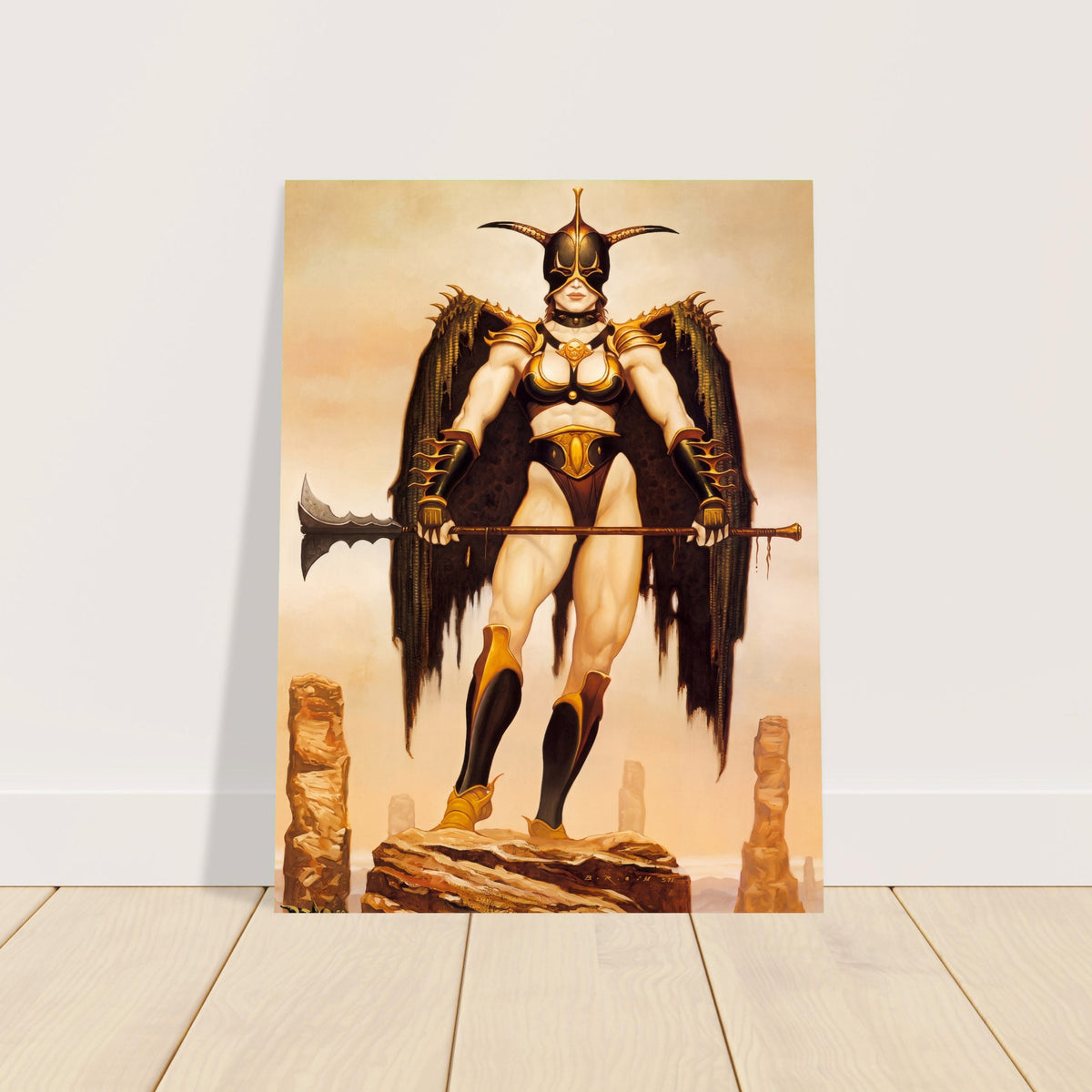 Gerald Brom The Valkyrie 1992 Poster – Fantasy Warrior Woman Wall Art Decor 2
