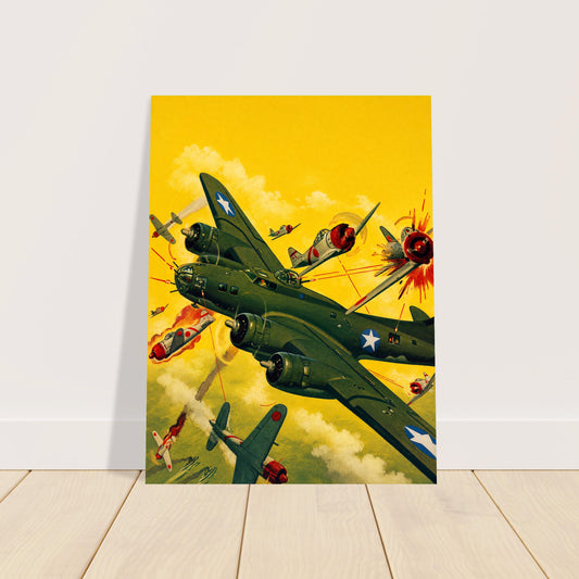 Rudolph Belarski Army-Navy Flying Stories Fall 1943 Poster Wall Art Decor 2