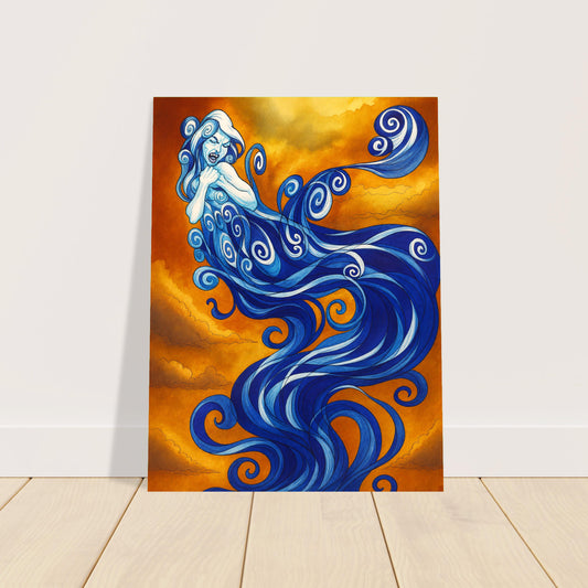 AIR ELEMENTAL MAGIC THE GATHERING INSPIRED WIND SPIRIT FANTASY ART POSTER 2