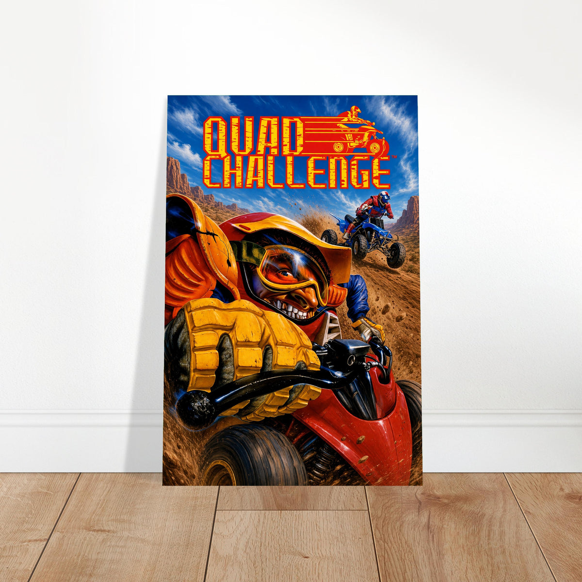 Quad Challenge Poster – Desert ATV Racing Action Art Wall Art Decor 2