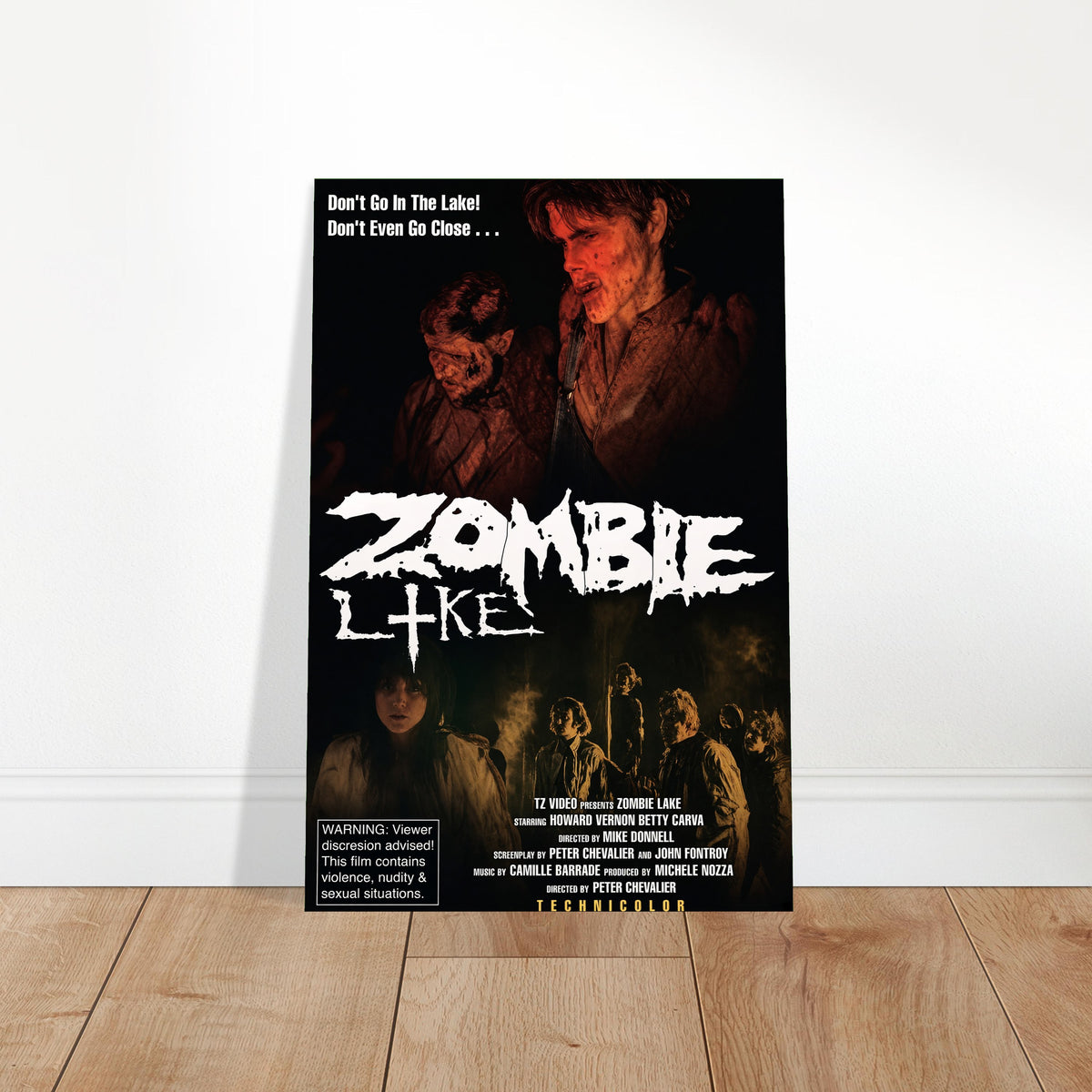ZOMBIE LAKE 1981 HORROR MOVIE POSTER – UNDEAD CREATURES TERROR Wall Art Decor 2