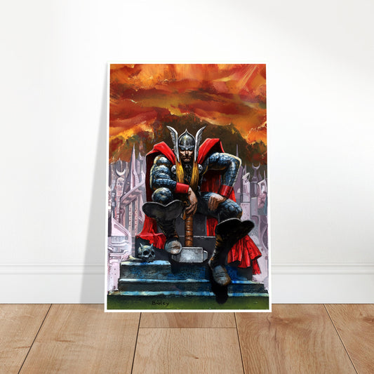 THOR BY SIMON BISLEY - NORSE GOD ASGARD THRONE MARVEL FANTASY ART POSTER 2