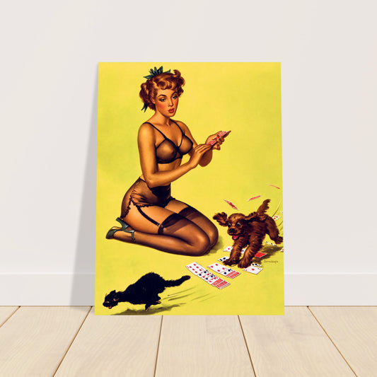 Playing for Fun by Arnold Armitage 1945 Poster – Vintage Pinup Art 2