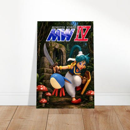 Monster World Z Poster – Adventure Hero with Sword Game Art Wall Art Decor 2