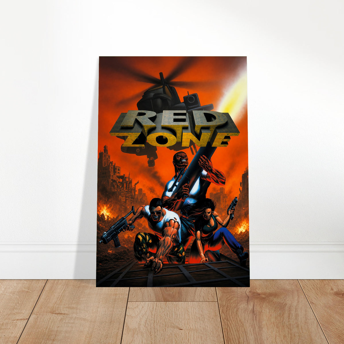 Red Zone Poster – Apocalyptic Soldier Action Art Wall Art Decor 2