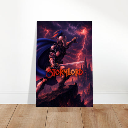 Stormlord Fantasy Warrior Poster – Electric Lightning Magic Sword Art 2