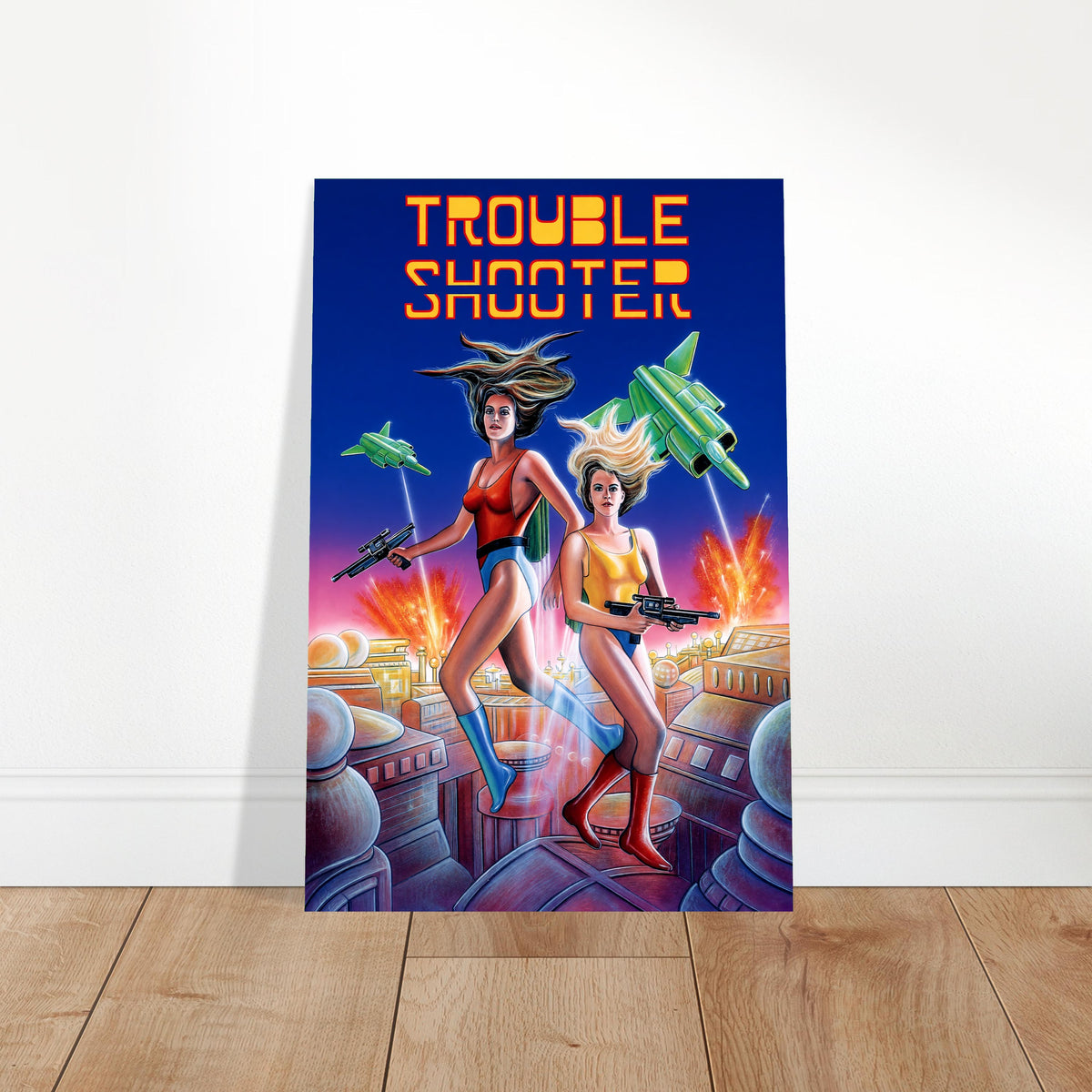 Trouble Shooter Poster – Retro Arcade Action Game Cover Art Wall Art Decor 2