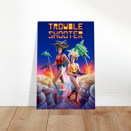 Trouble Shooter Poster – Retro Arcade Action Game Cover Art Wall Art Decor 2