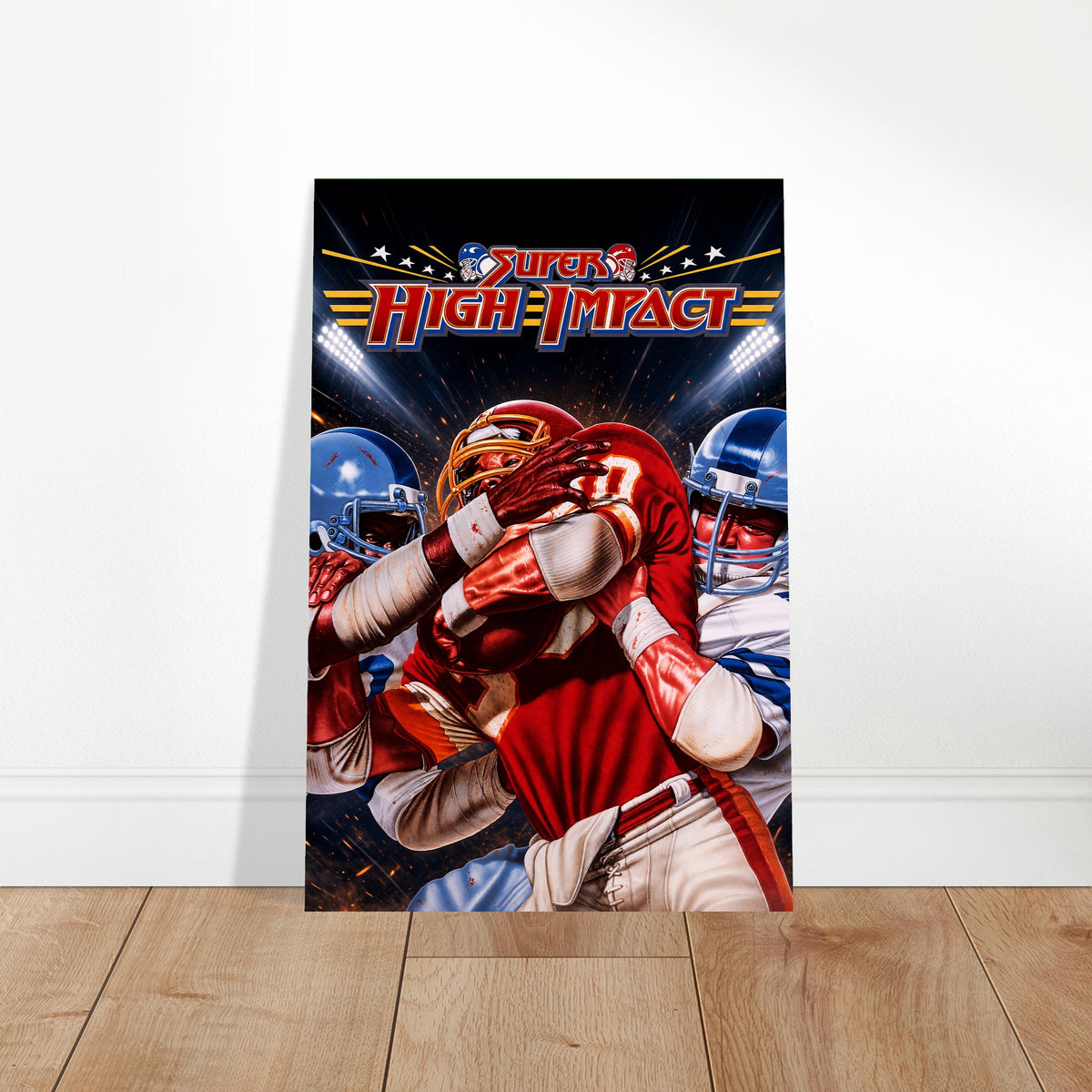 Super High Impact Poster - Retro Arcade Football Game Art Wall Art 2