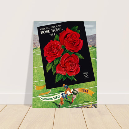 Rose Bowl 1954 College Football Poster – Michigan State vs UCLA Wall Art Decor 2