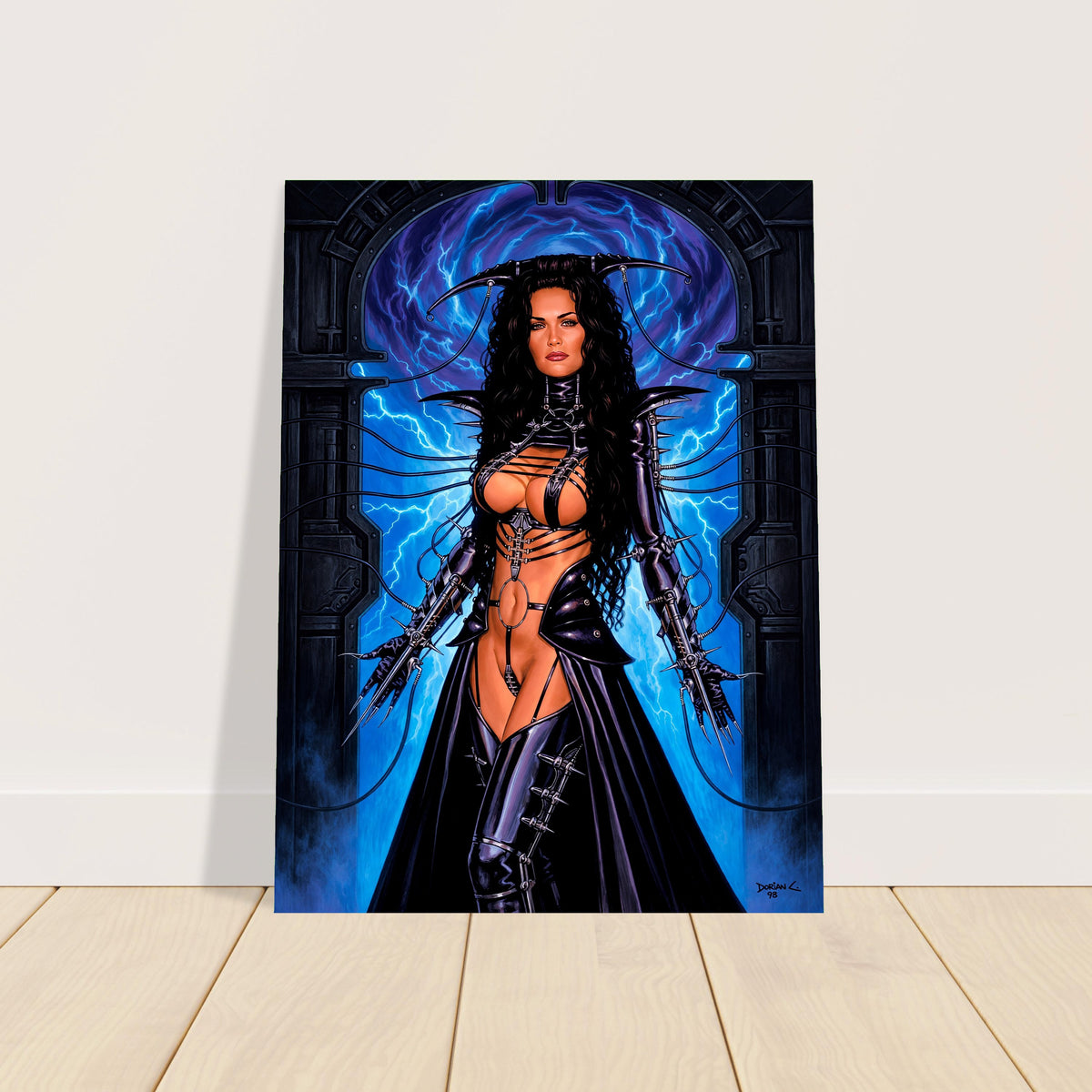 Dorian Cleavenger Plight of the Seraphim 1998 Poster – Cyberpunk Warrior Woman 2