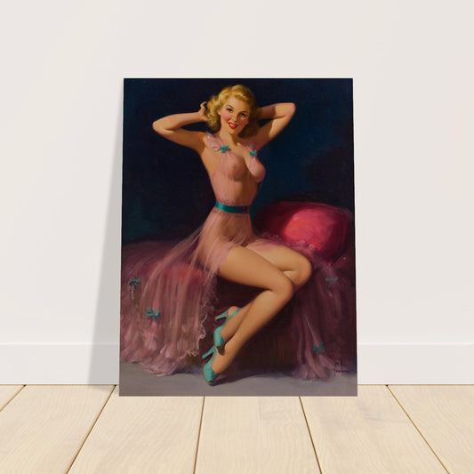 Pin-Up in Pink by Art Frahm (1952) Poster – Vintage Glamour Wall Art Decor 2