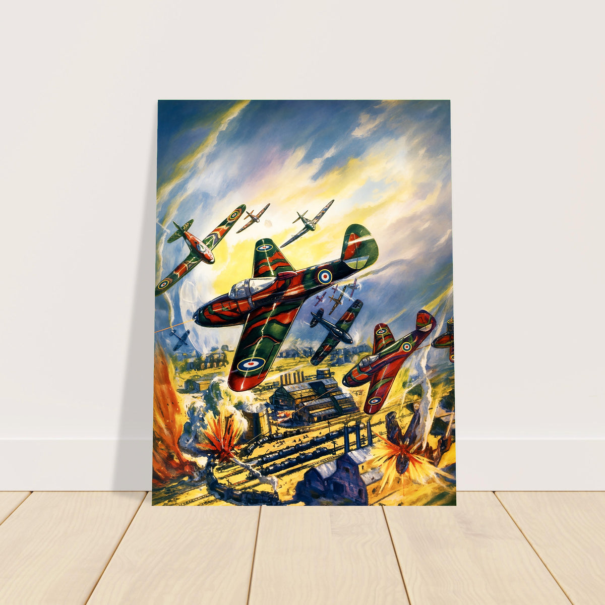 Rudolph Belarski High Ramparts 1941 Poster – WWII RAF Aircraft Battle Art 2
