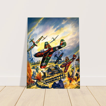 Rudolph Belarski High Ramparts 1941 Poster – WWII RAF Aircraft Battle Art 2