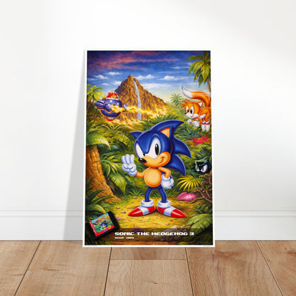 Sonic the Hedgehog 3 Tropical Showdown Poster - Retro Video Game Art 2
