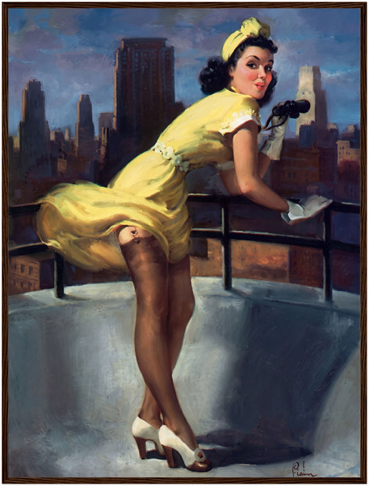 Art Frahm A Breezy View from the Top (1945) Framed Poster 2