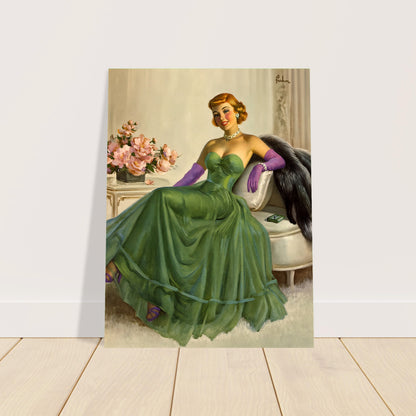 Evening's Interlude by Art Frahm 1950 Poster – Elegant Woman Wall Art Decor 2