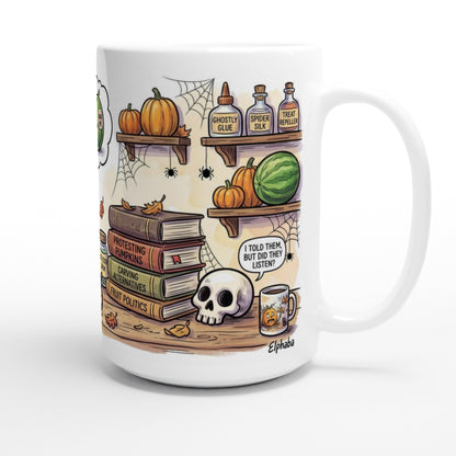 Pumpkin Carving Protest Funny Halloween Ceramic Coffee Mug 3