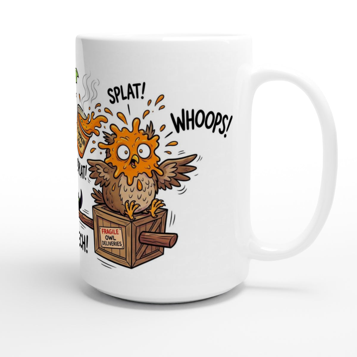 Broom Zoom Delivery Funny Witch Halloween Ceramic Coffee Mug 3