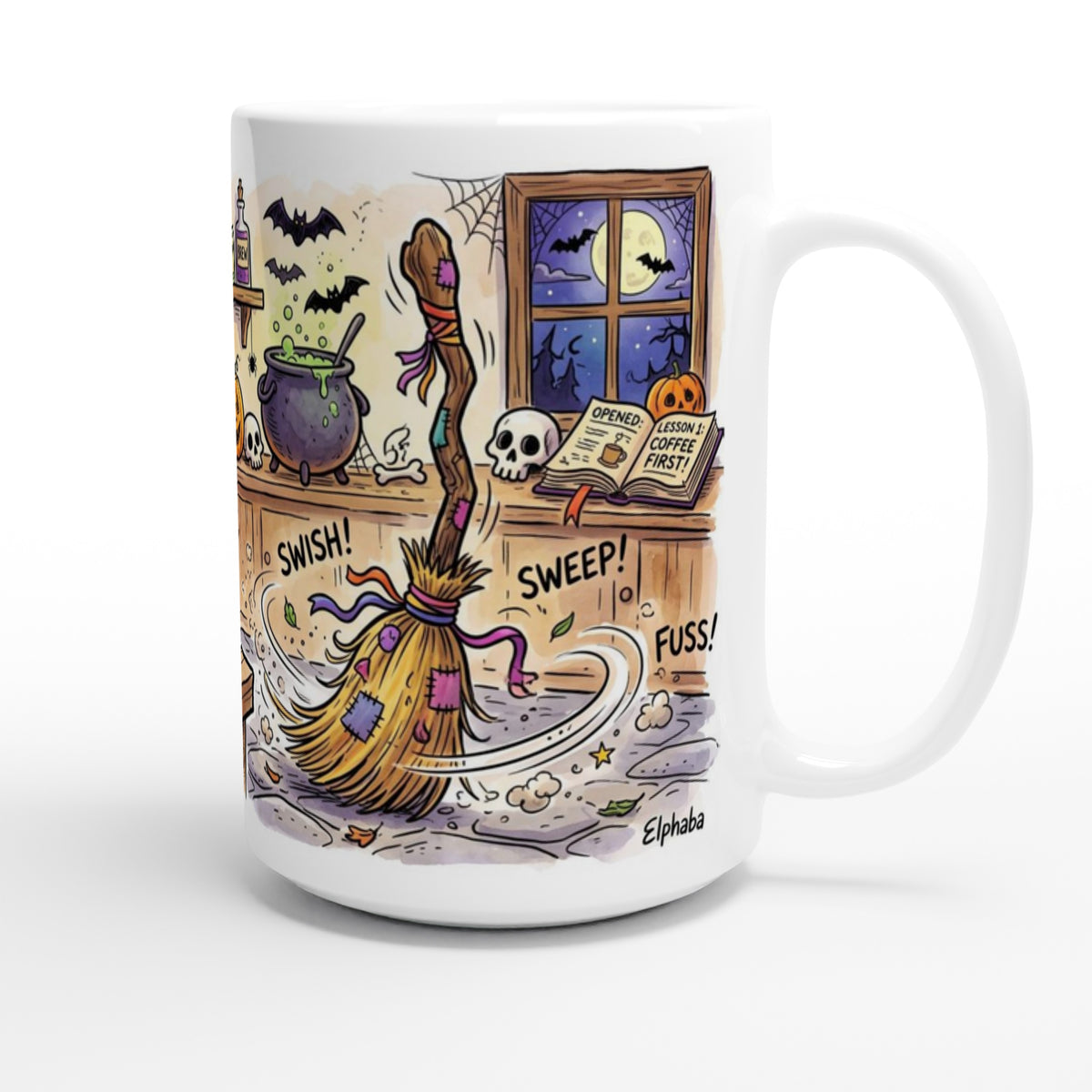 The Witch Before Coffee Funny Halloween Ceramic Coffee Mug 3