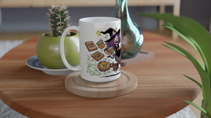 Broom Zoom Delivery Funny Witch Halloween Ceramic Coffee Mug 4