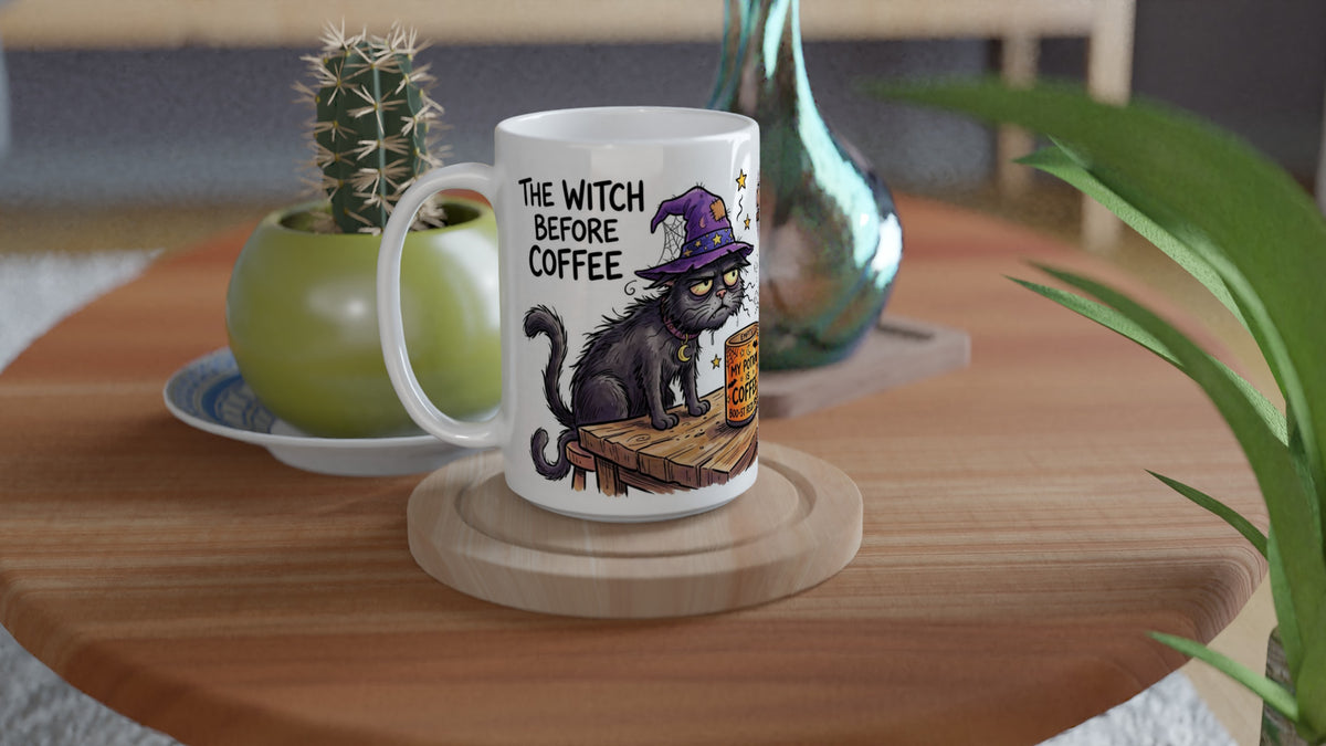 The Witch Before Coffee Funny Halloween Ceramic Coffee Mug 4