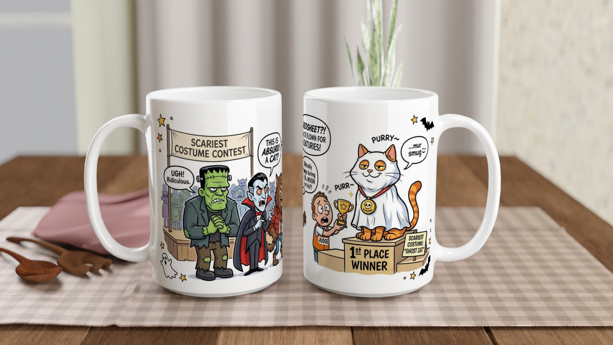 Scariest Costume Contest Funny Halloween Ceramic Coffee Mug 5