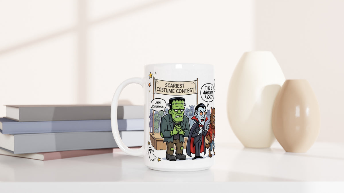 Scariest Costume Contest Funny Halloween Ceramic Coffee Mug 6