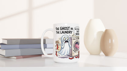 Ghost in the Laundry Funny Halloween Ceramic Coffee Mug 6