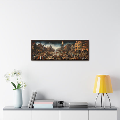 Abraham Brueghel Inspiration – "Festive Chaos" | Historical Wide Canvas Art