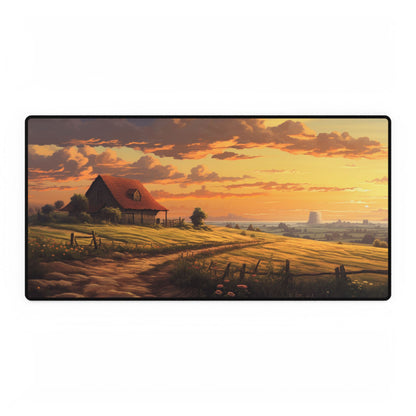 Peaceful Country Road Desk Mat / Mouse Pad – 31.5"x15.5", Scenic & Serene