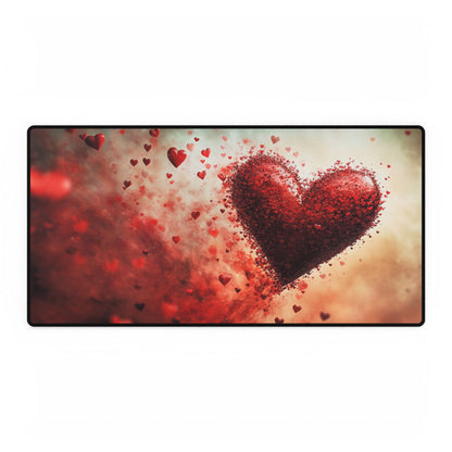 Big Heart Flying Desk Mat / Mouse Pad – 31.5"x15.5", Love & Romance, Office