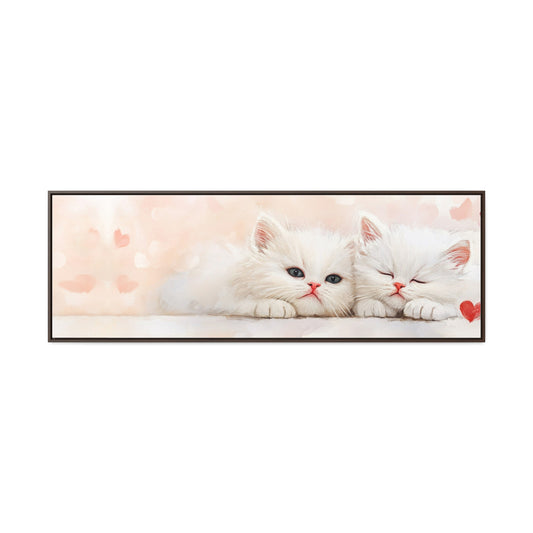 Kids Room Series Inspiration – "Soft Whispers" | Adorable White Kittens Canvas | Nursery & Playroom Decor