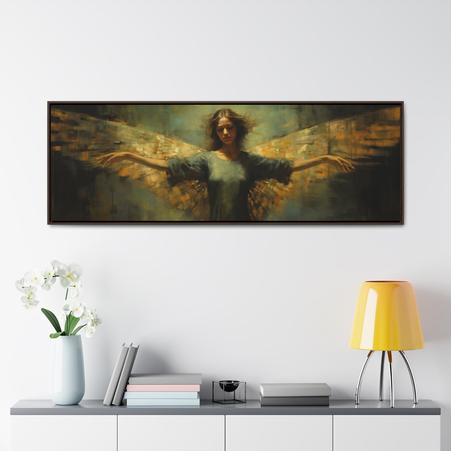 Abbott Handerson Thayer Inspiration – "Transcendent Grace" | Serene Wide Canvas Art