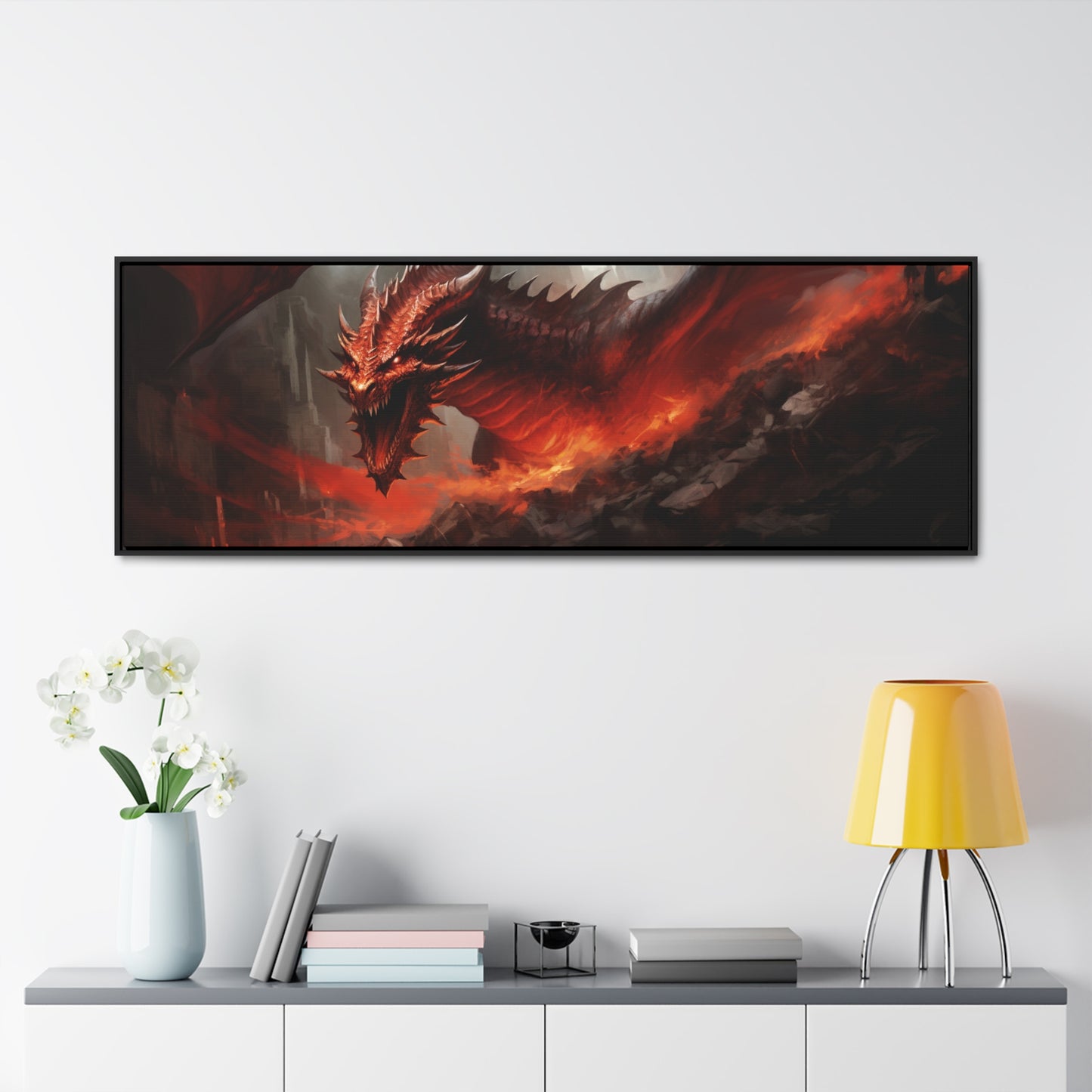 Adi Granov Inspiration – "Infernal Wrath" | Epic Fantasy Wide Canvas Art