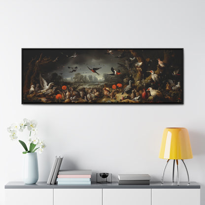 Abraham Mignon Inspiration – Birds | Elegant & Detailed Wide Long Wall Art