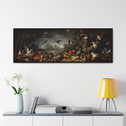 Abraham Mignon Inspiration – Birds | Elegant & Detailed Wide Long Wall Art