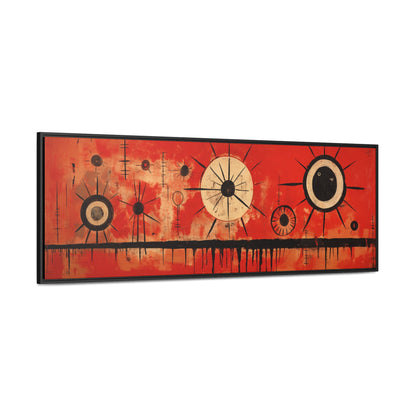 Adolph Gottlieb Inspiration – "Solar Echoes" | Abstract Expressionist Wide Canvas Art