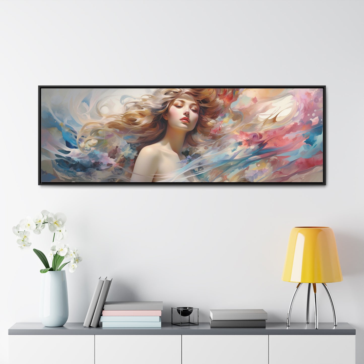 Adelaide Labille-Guiard Inspiration – "Celestial Muse" | Ethereal Wide Canvas Art