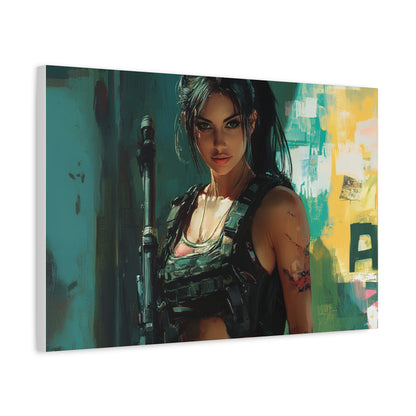 Elite Tactical Warrior Woman II – Girls & Guns Kore Series Military Canvas Art