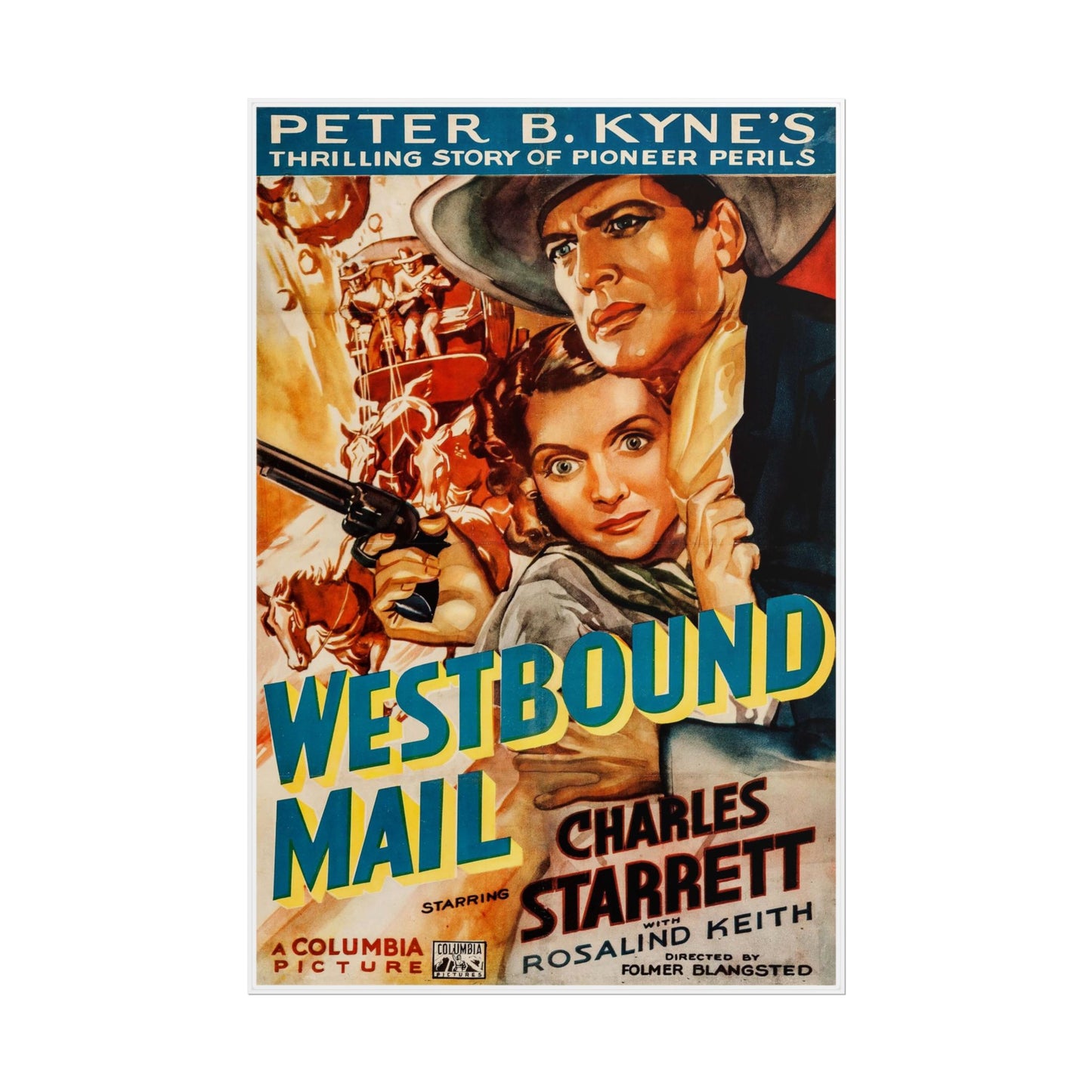 Westbound Mail Poster – Columbia (1937) | Western Starring Buck Jones