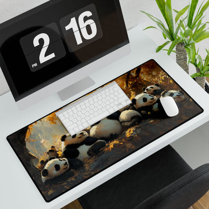 Sleeping Pandas Desk Mat / Mouse Pad – 31.5"x15.5", Cute & Cozy, Gaming & Office