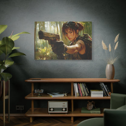 "Jungle Hunter" – Girls & Guns Kore Series Tactical Combat Canvas Art