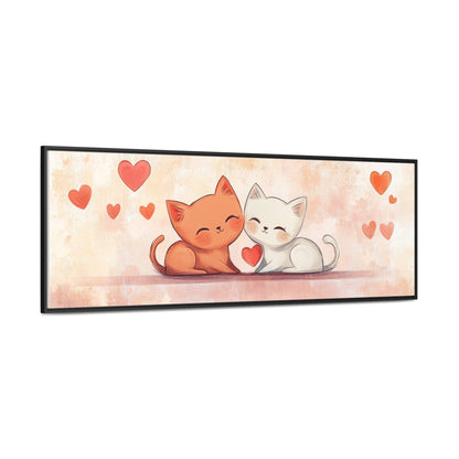 Adorable Love Cats Wall Art – Cute Kitten Illustration for Kids' Room & Nursery | Sweet and Playful Decor