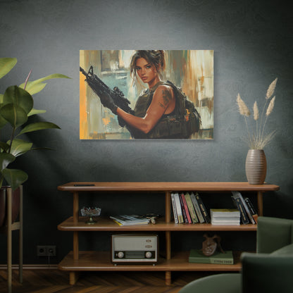 Elite Tactical Warrior Woman – Girls & Guns Kore Series Military Canvas Art