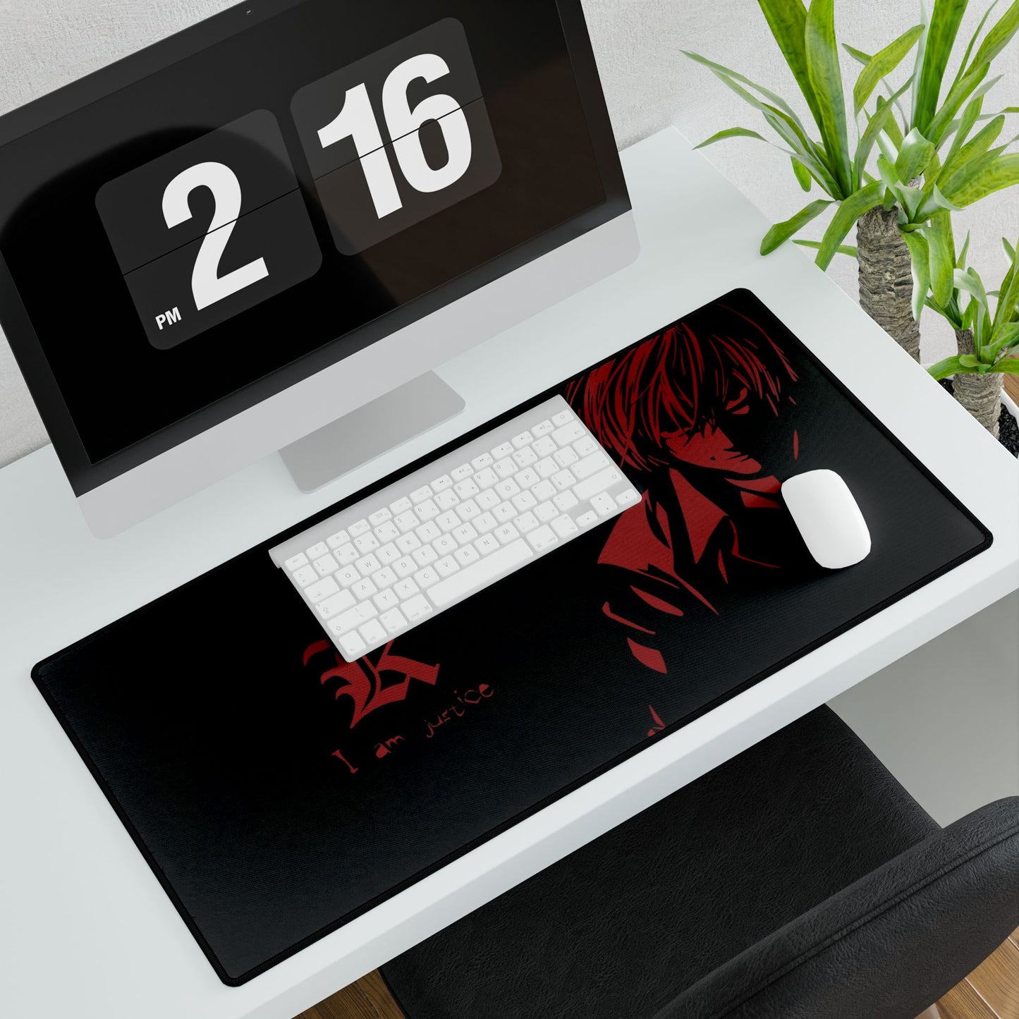 Death Note Light Yagami 'I Am Justice' Desk Mat / Mouse Pad – 31.5"x15.5"