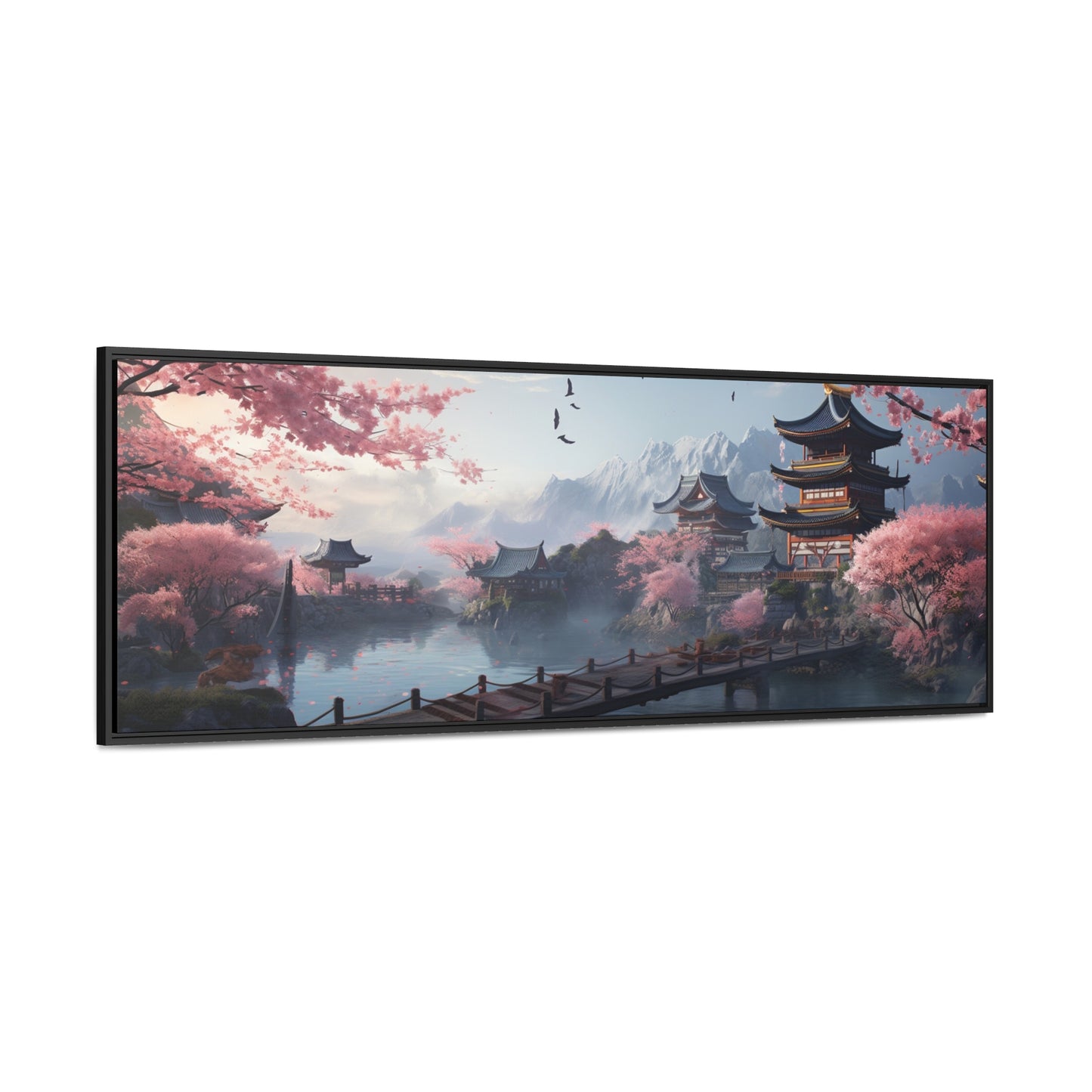 Ai Yazawa Inspiration – "Serene Blossom" | Tranquil Japanese Landscape Canvas